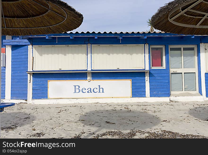 Beach bar closed