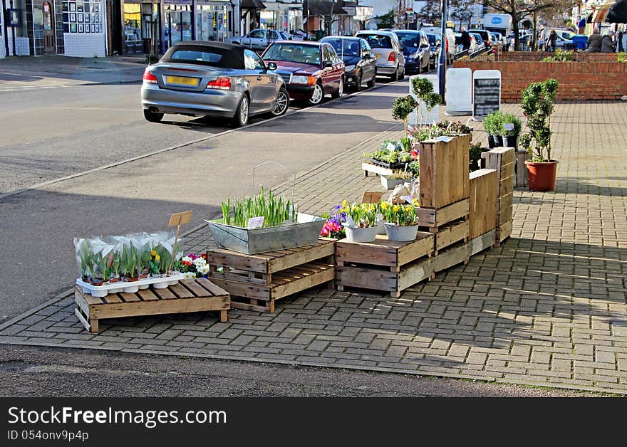 Flower seller shop display