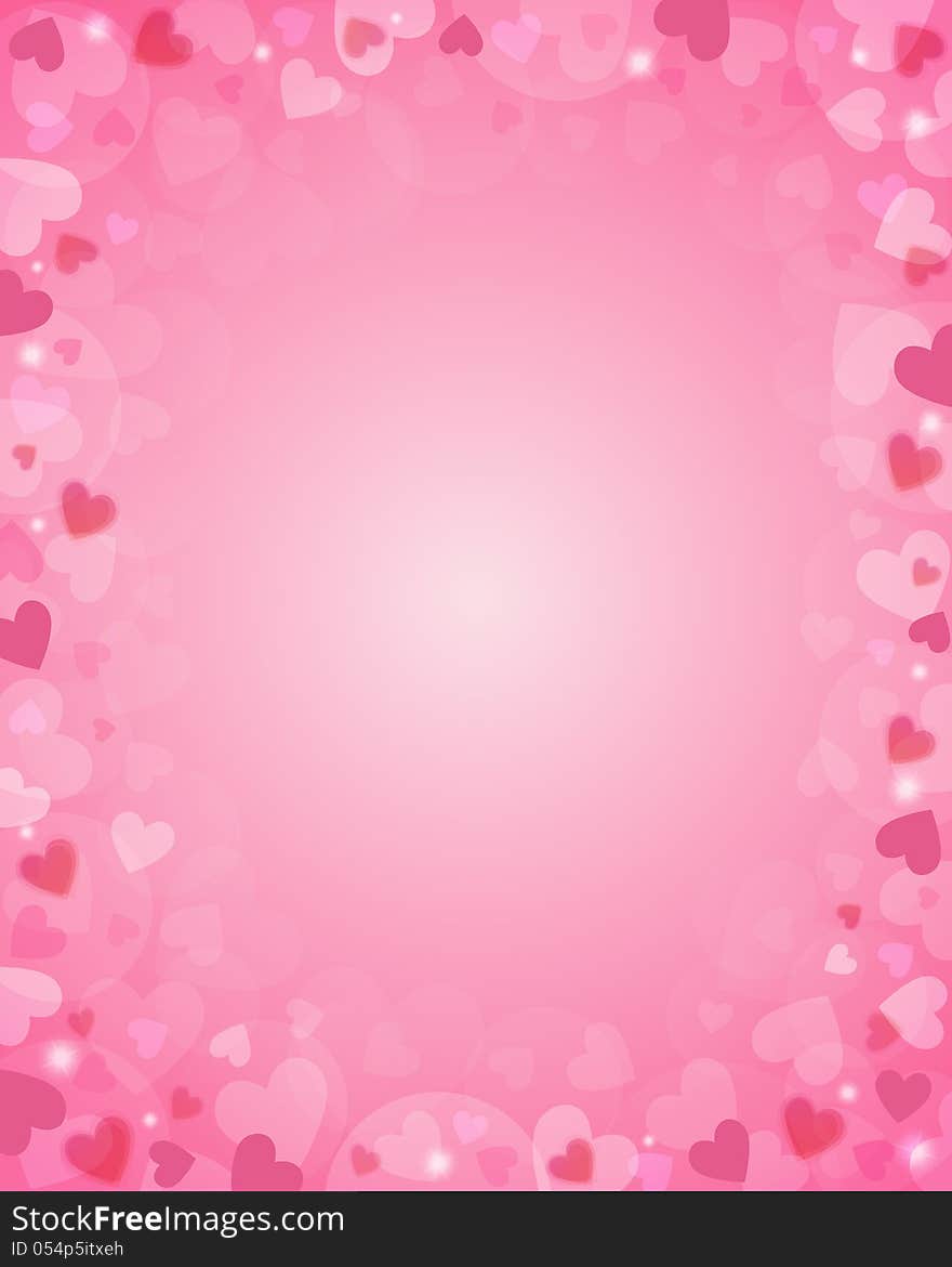 Pink background from hearts