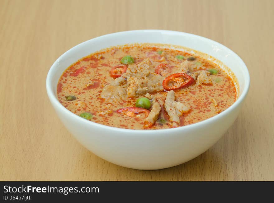 Savory curry with pork (Pa Nang). Savory curry with pork (Pa Nang)