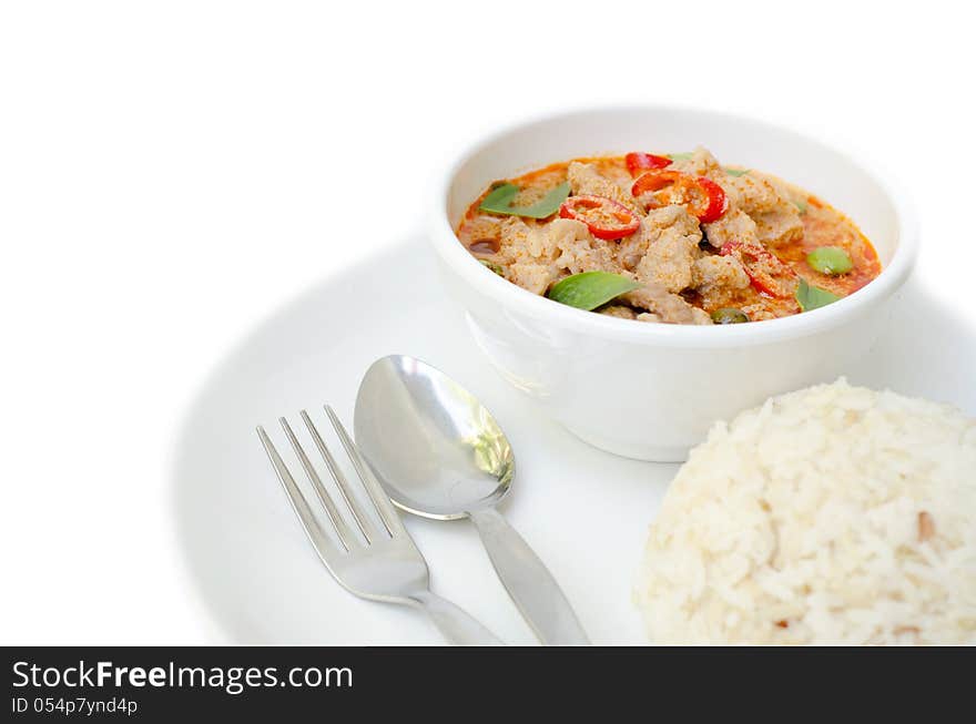 Savory curry with pork (Pa Nang). Savory curry with pork (Pa Nang)