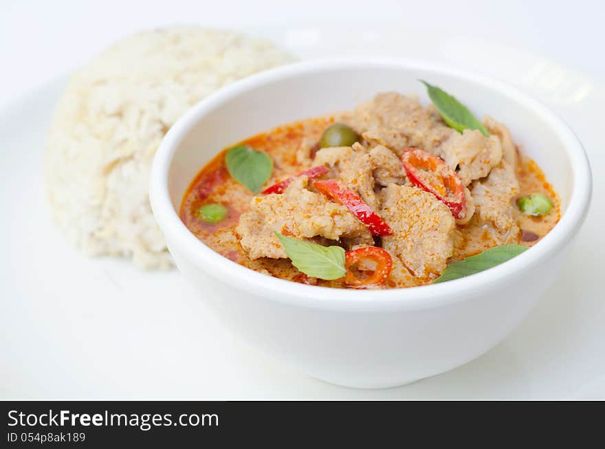 Savory curry with pork (Pa Nang). Savory curry with pork (Pa Nang)