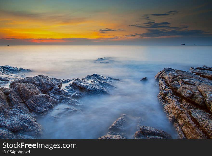 Sunrise at Samed Island, Rayong Province, Eastern of Thailand