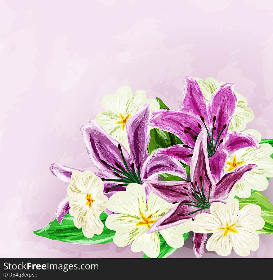 Painted flower background