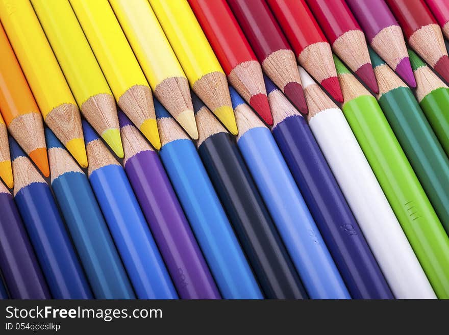 Set of colored pencils