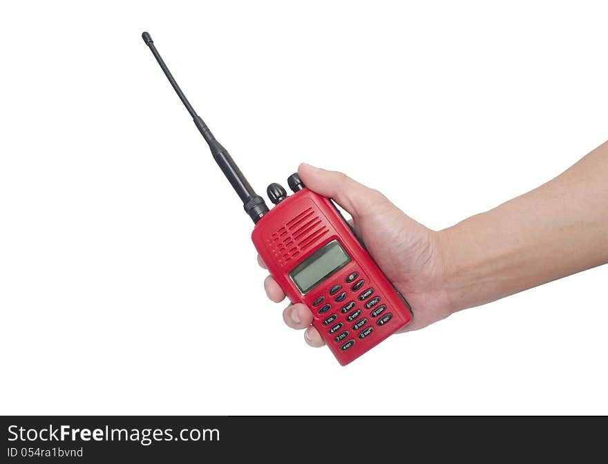 Radio communication on white background. Radio communication on white background