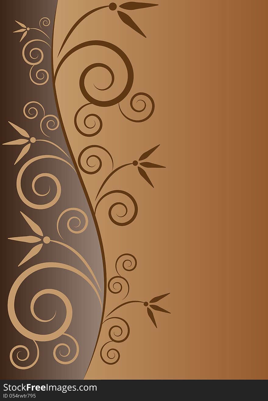 Background cut in half, added some floral and spiral ornaments. Background cut in half, added some floral and spiral ornaments.