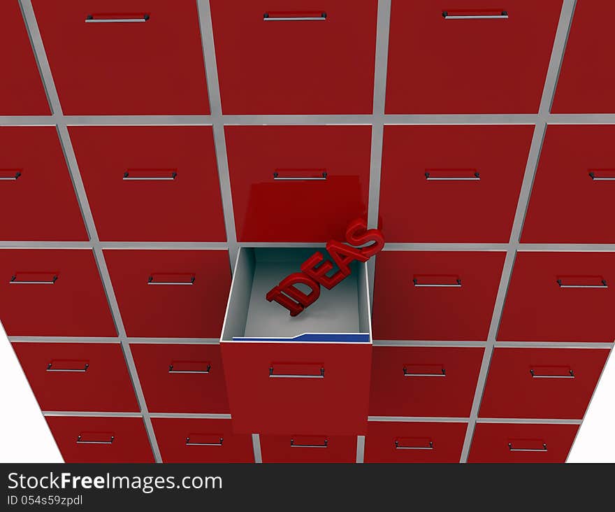 Drawers and secret word in 3d