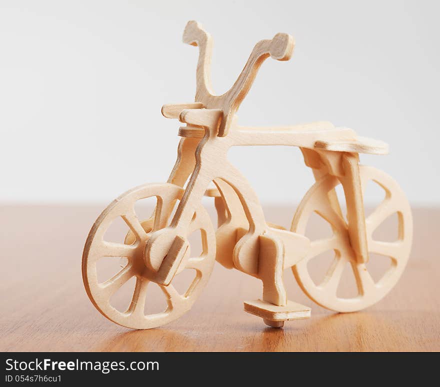 Wooden bicycle toy