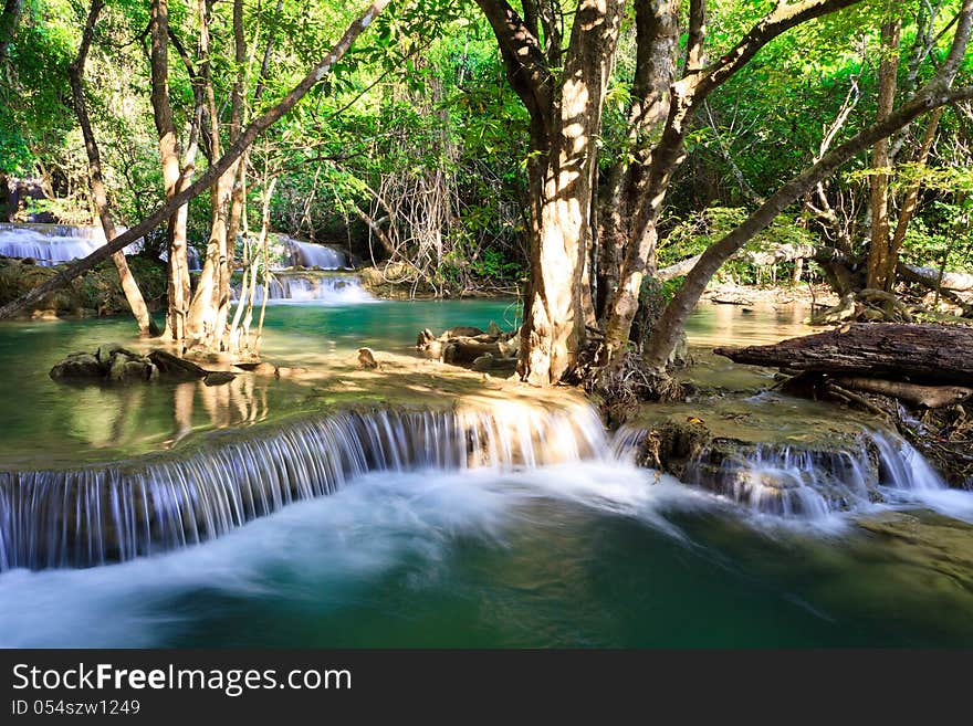 Waterfall landscape in deep forest of Thailand