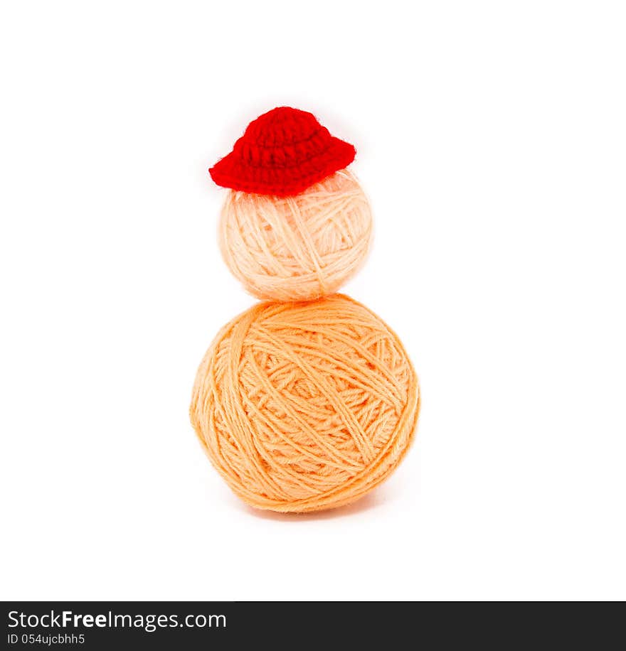 Ball of yarn. have a hat.