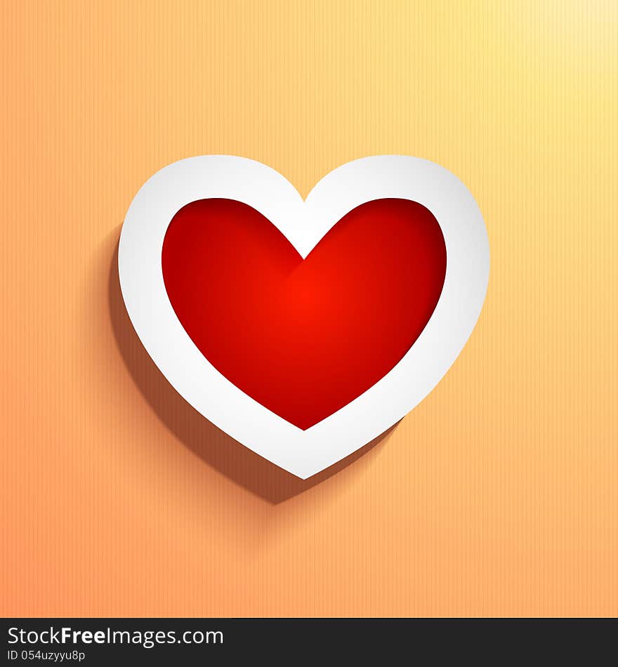 Heart applique background. Vector illustration for your design.