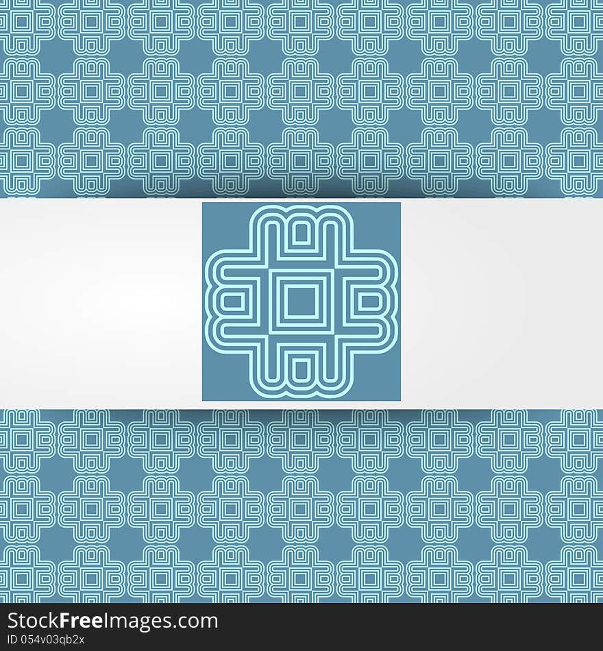 Vector geometric seamless pattern