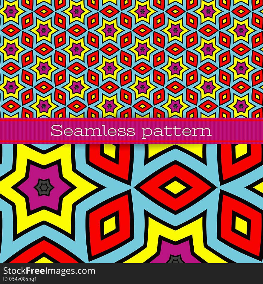 Vector geometric seamless pattern