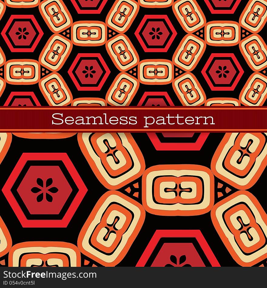 Vector geometric seamless pattern