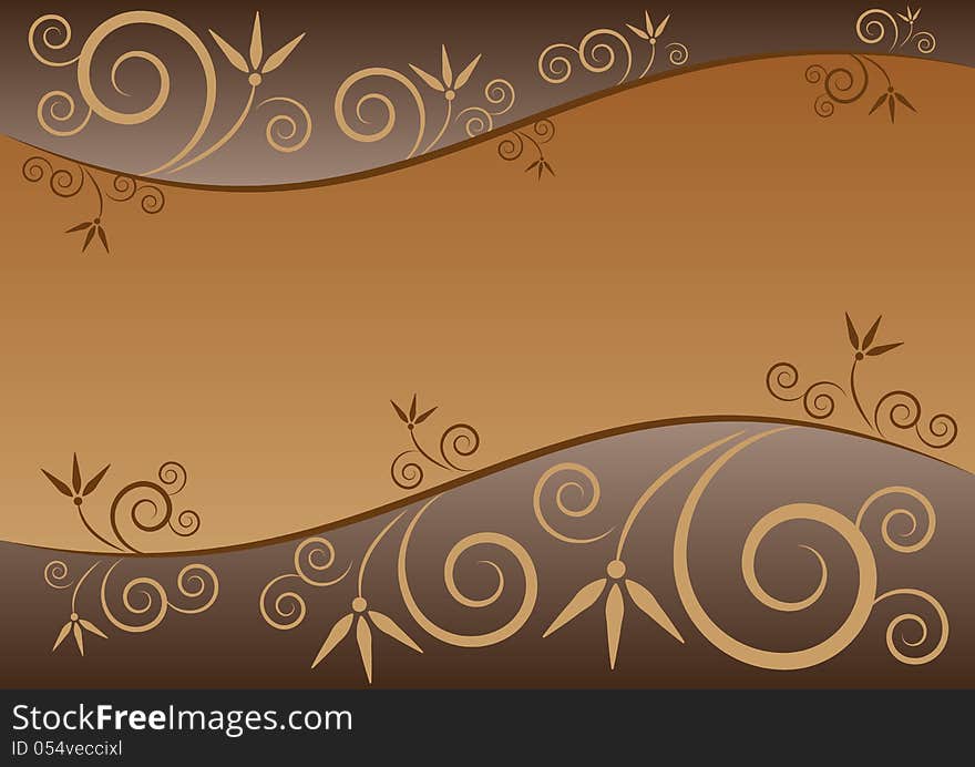 Background cut in half by river, added some floral and spiral ornaments. Background cut in half by river, added some floral and spiral ornaments.