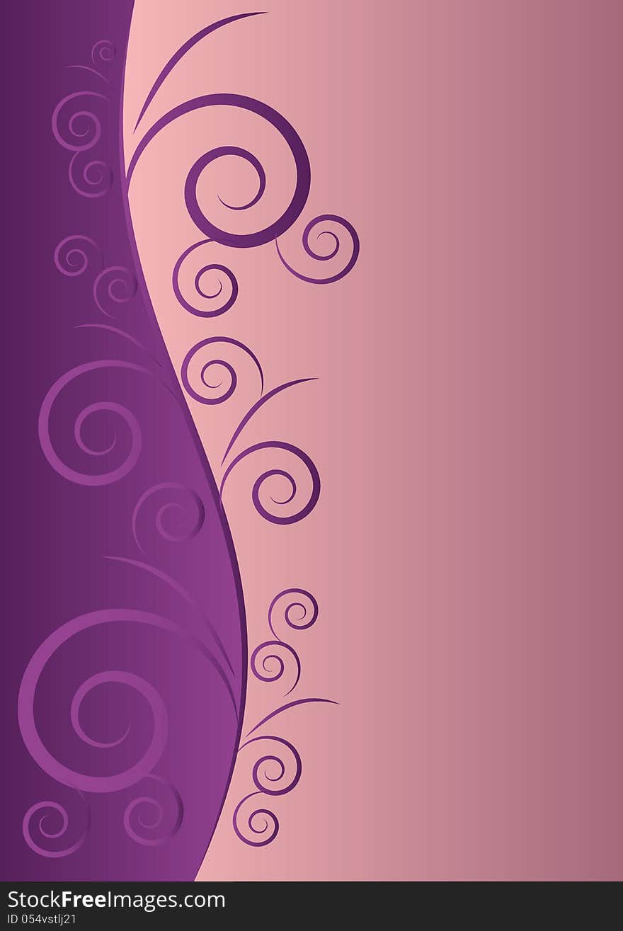 Background cut in half, added some floral and spiral ornaments, everything in sensual color conection. Background cut in half, added some floral and spiral ornaments, everything in sensual color conection.