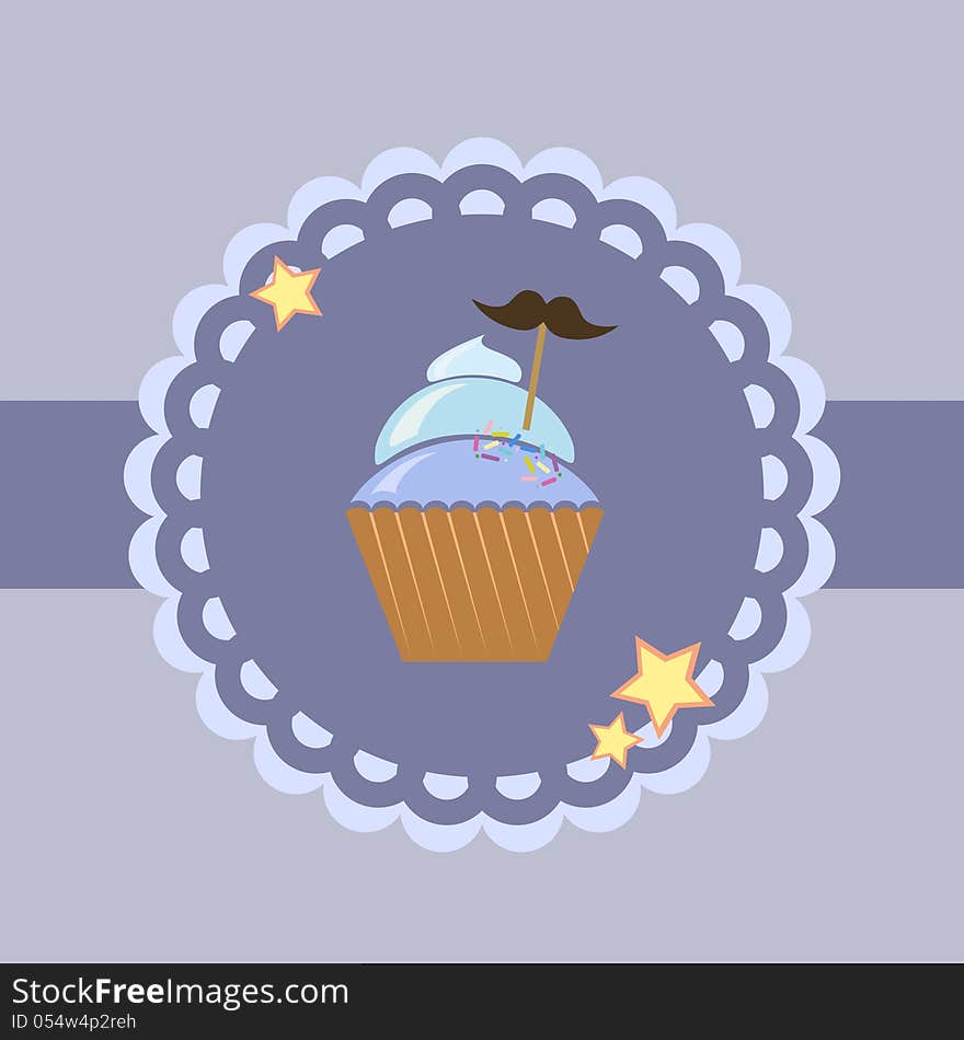 Background with cupcake