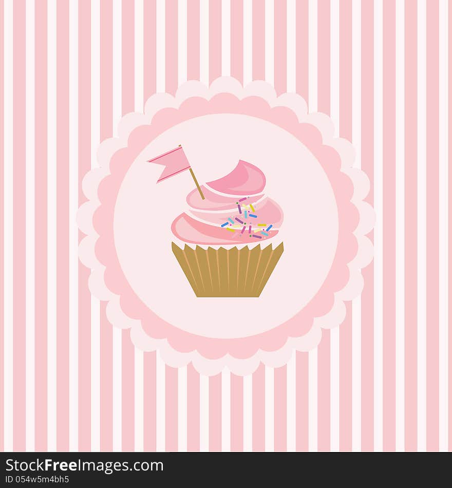 Background with cupcake