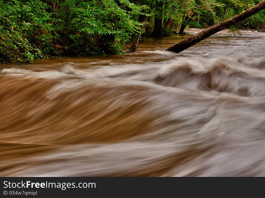 The Brandywine Creek West Branch, on the South side of Hibernia Park in Coatesville PA, after the heavy rains of September 30th from the remains of a Tropical Storm, Nicole. The Brandywine Creek West Branch, on the South side of Hibernia Park in Coatesville PA, after the heavy rains of September 30th from the remains of a Tropical Storm, Nicole.