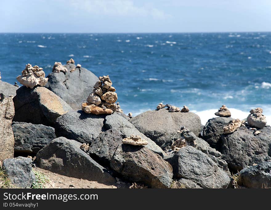 Rocks of the Caribbean coast