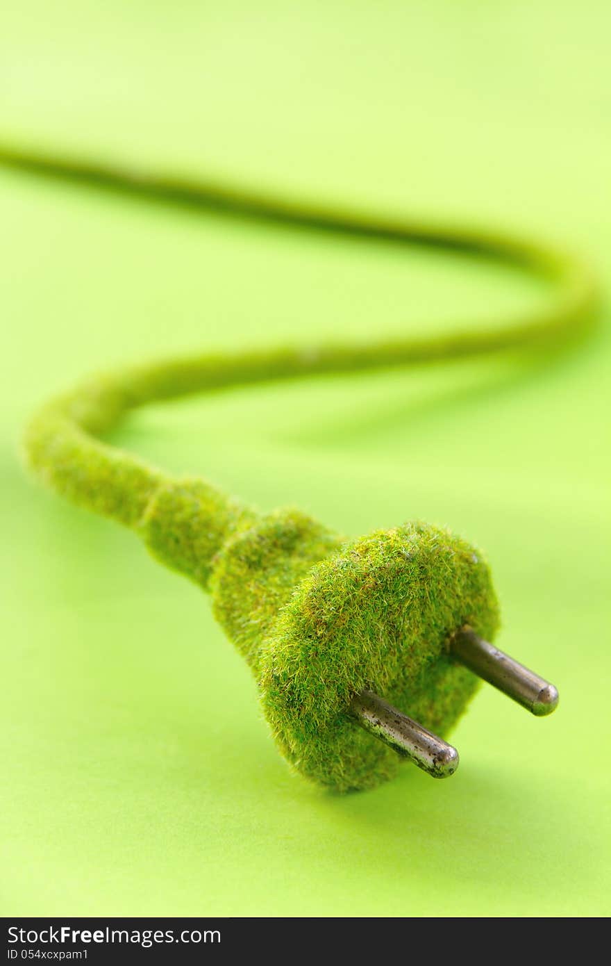 Green electric plug