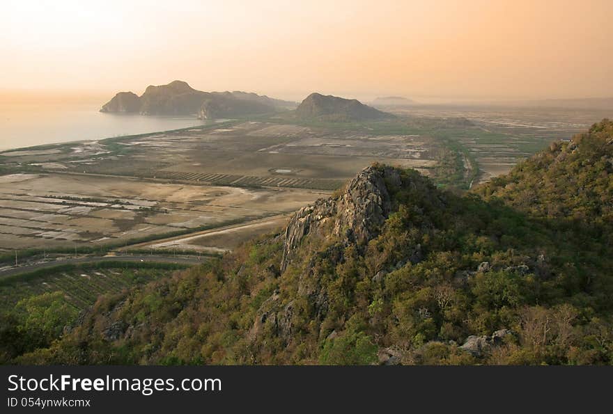 View from top of mountain in Thailand. View from top of mountain in Thailand.