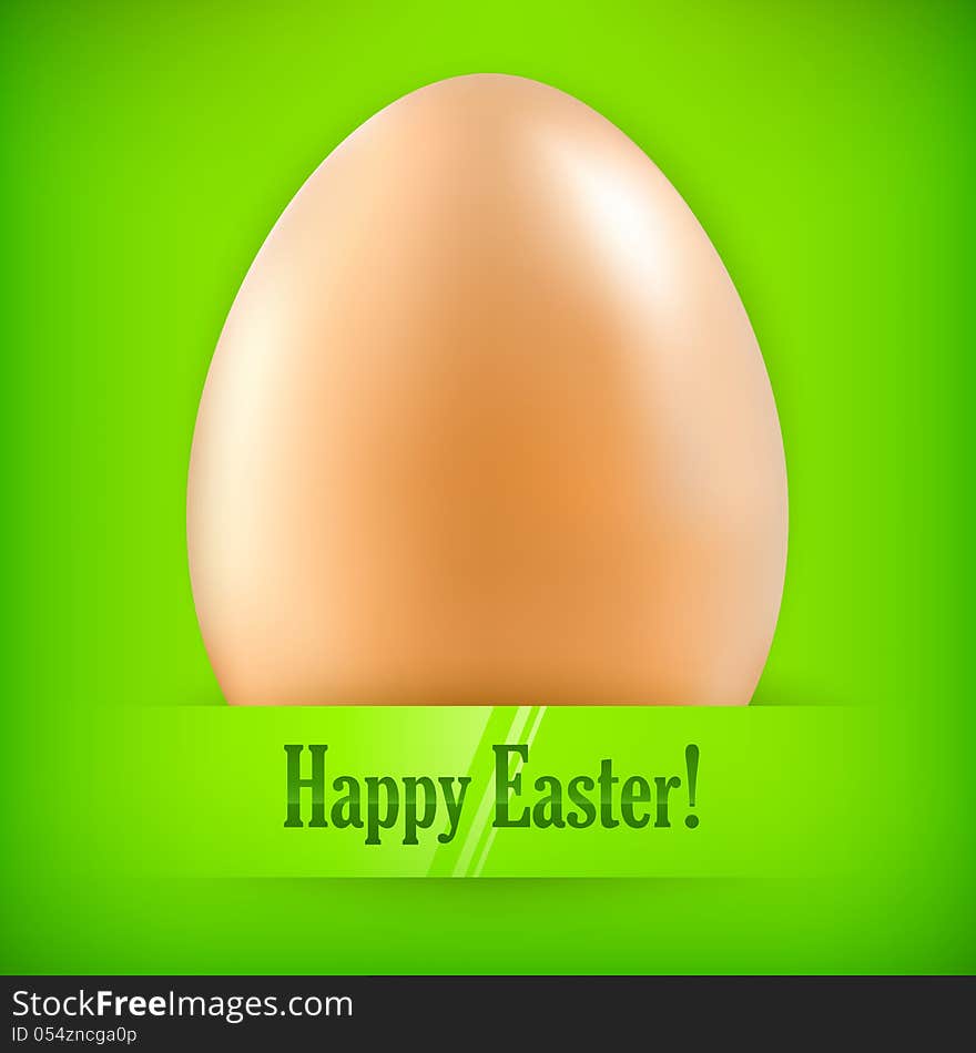 Egg on green & text