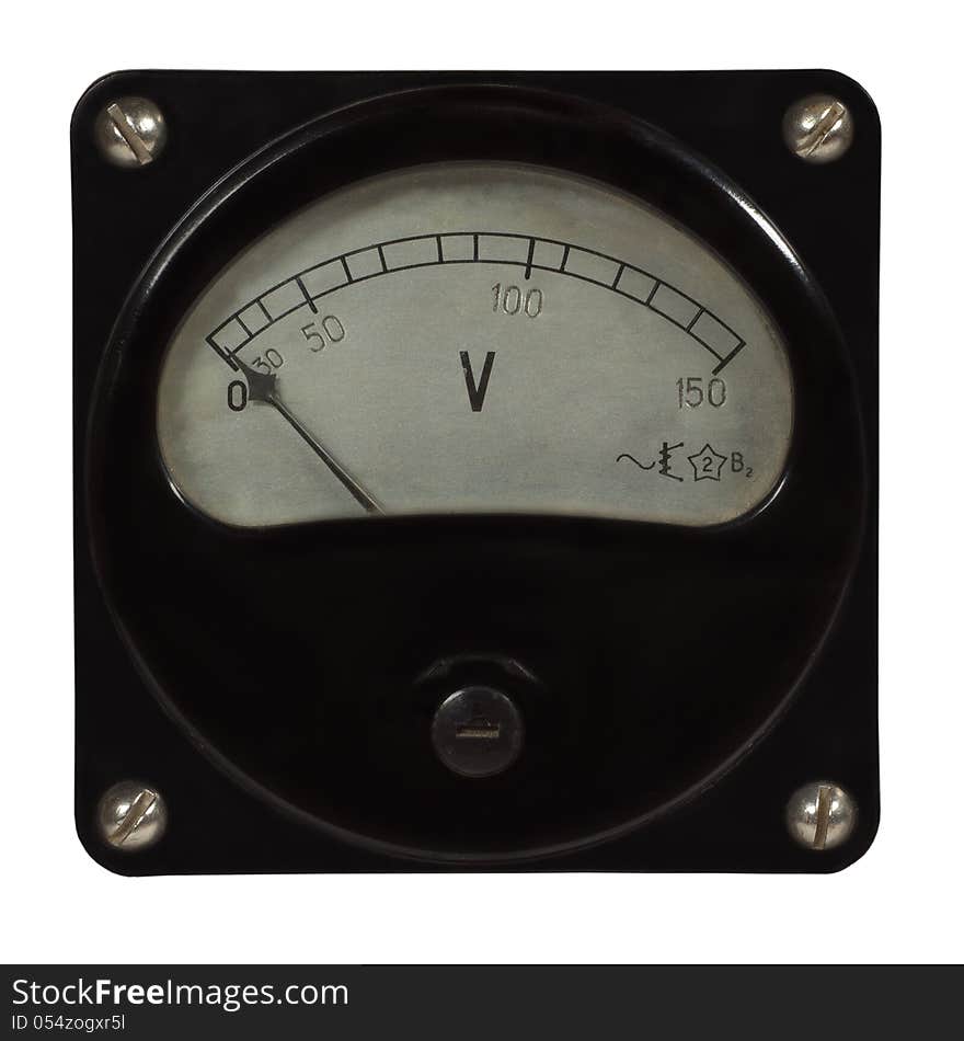 Retro old voltmeter