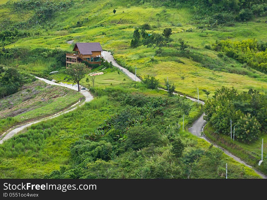 Landscape around Kao Kho, Thailand.