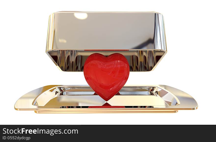 Heart on a tray