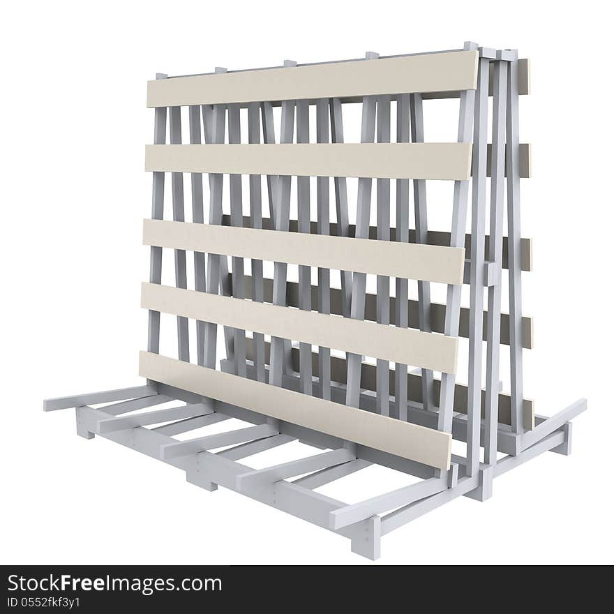 Rack storage stand on a white background. Rack storage stand on a white background