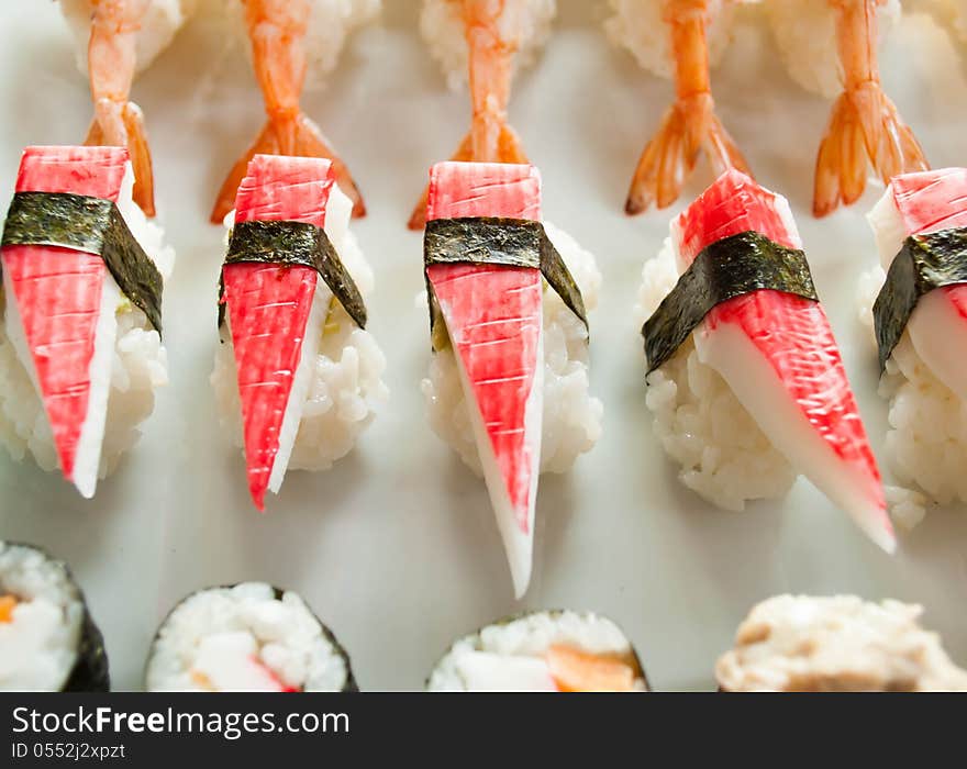 Sushi crab fresh tasty yummy. Sushi crab fresh tasty yummy