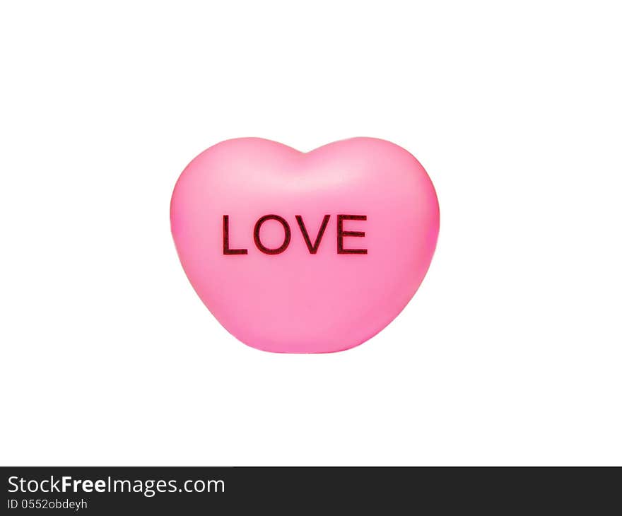 Pink heart isolated on white background. Pink heart isolated on white background