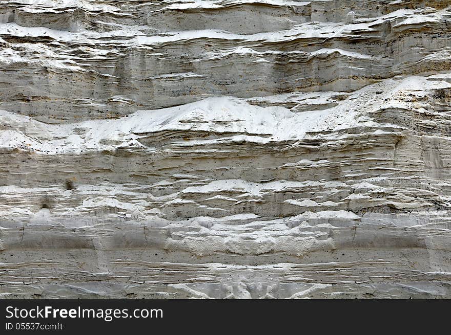 Texture of slope of sandy mountain