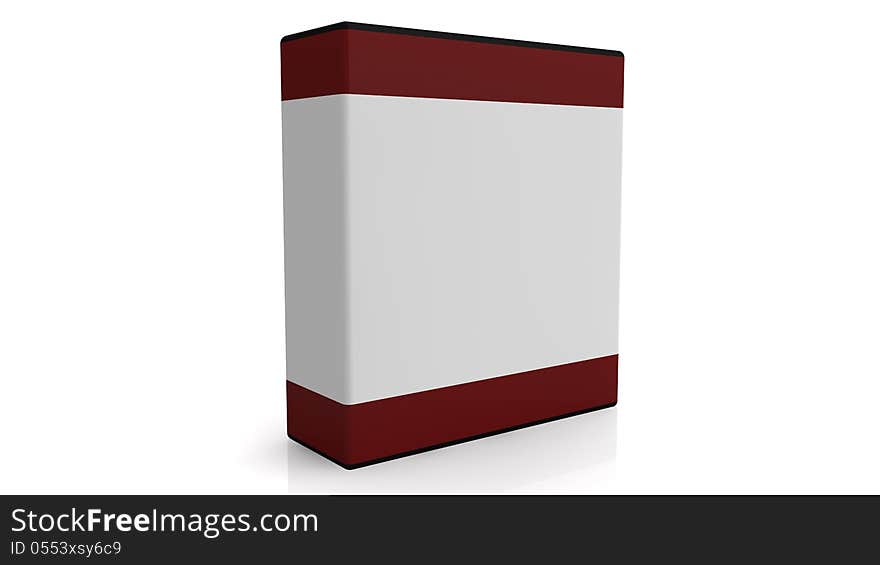 3d presentation box isolated and white background