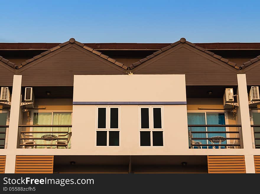 Front of townhouse with terrace for relaxing