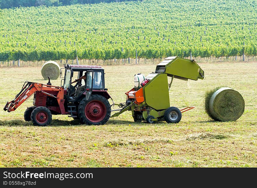 Made the bales of domestic animals