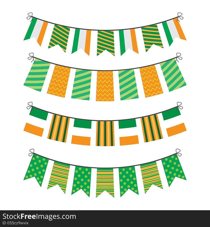 Bunting of flags andsymbols of Iralnd