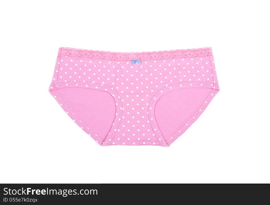 Pink Polka Dot Panties Isolated 1