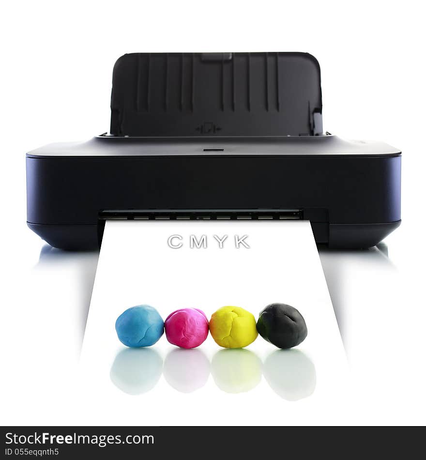 CMYK printer, CMYK Plasticine, cyan magenta yellow key