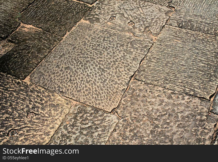 Stone Walkway At Angkor Wat