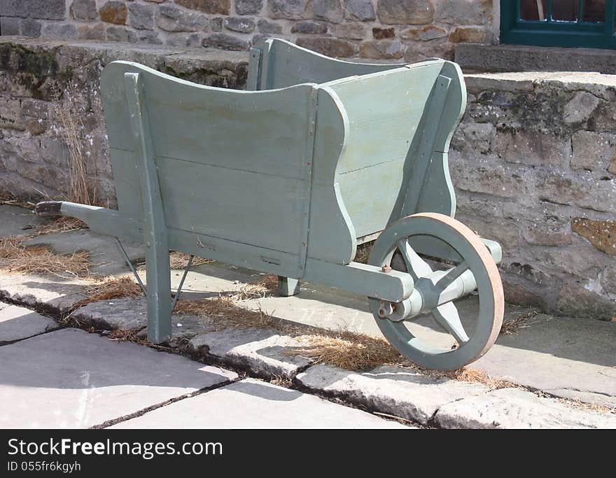 Wooden Wheelbarrow.