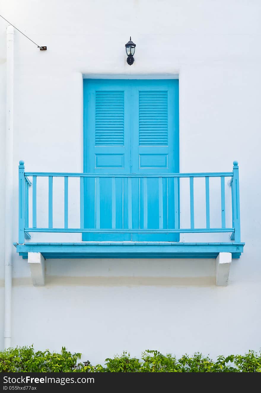 Blur door on white wall. Blur door on white wall