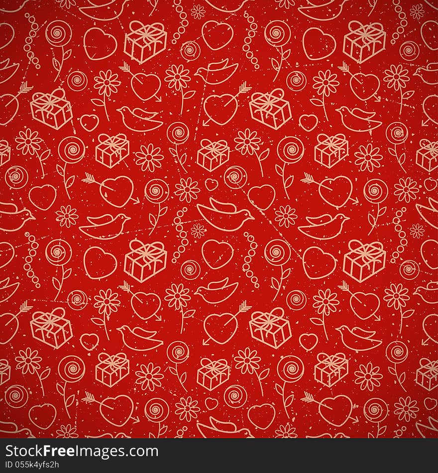 Valentine's Day Background. Vector illustration. Valentine's Day Background. Vector illustration