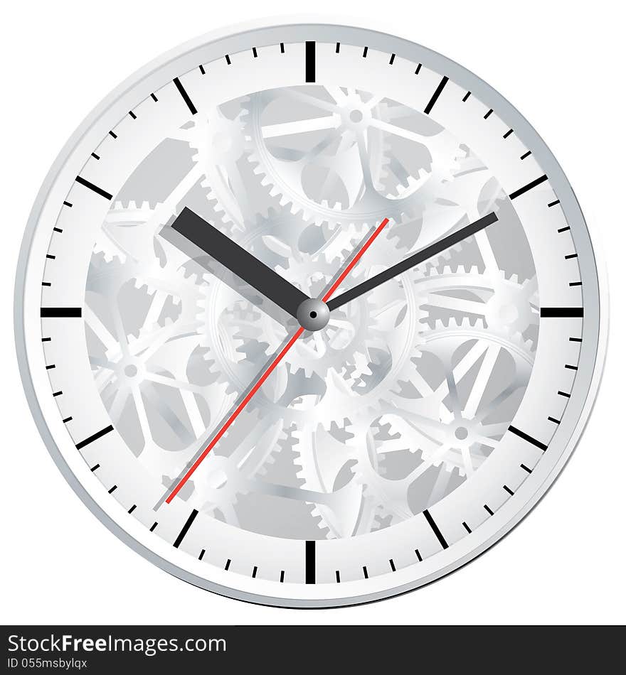 Wall clock. Vector illustration.