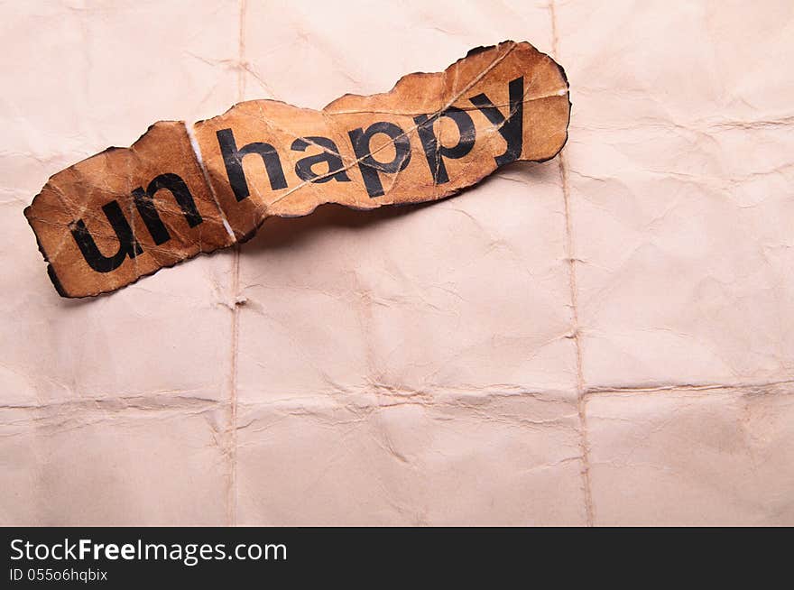 Word Unhappy Transformed Into Happy. Motivation