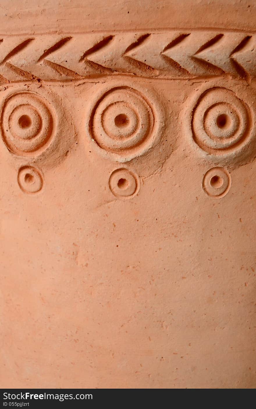 Artistic Detail On A Rustic Clay Sculpture With Copy Space. Artistic Detail On A Rustic Clay Sculpture With Copy Space