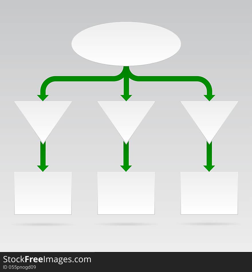 Empty diagram in vector format