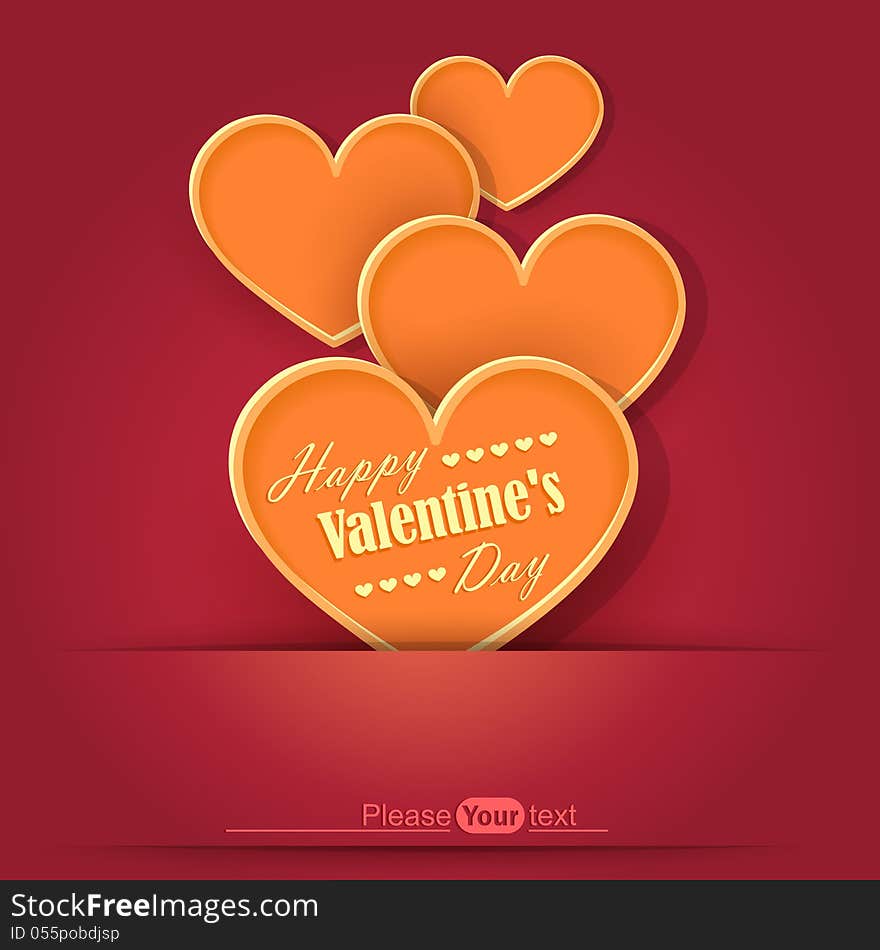 Creative design with hearts for Valentines Day. Vector. Creative design with hearts for Valentines Day. Vector